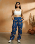 Women floral high-waist jeans
