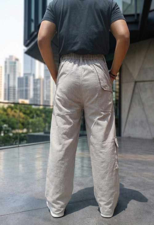 Metal grey relaxed fit cargo pant