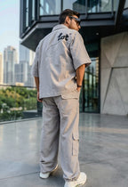 Men's Metal Grey Co-ord set with Relaxed Fit Cargo Pant