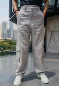 Metal grey relaxed fit cargo pant