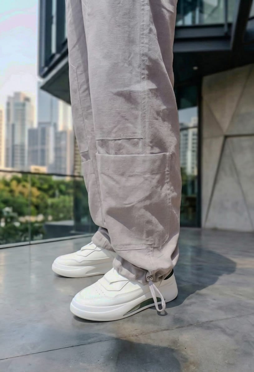 Metal grey relaxed fit cargo pant