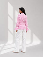 CARNATION PINK STRIP COORD SET