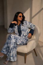 WOMEN'S OCEAN BLOOM PRINTED CO-ORD SET